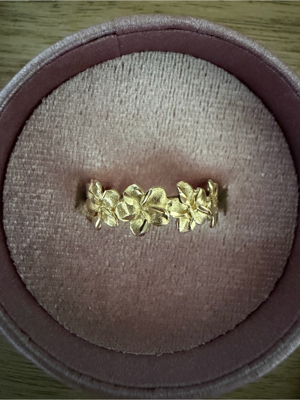Gold Floral Band Ring - Women's Jewelry